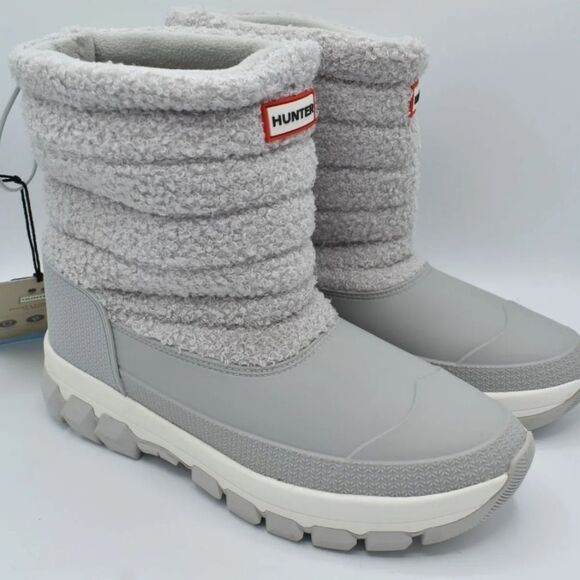 Hunter High Pile Fleece Short Snow Boot - Picture 3 of 12
